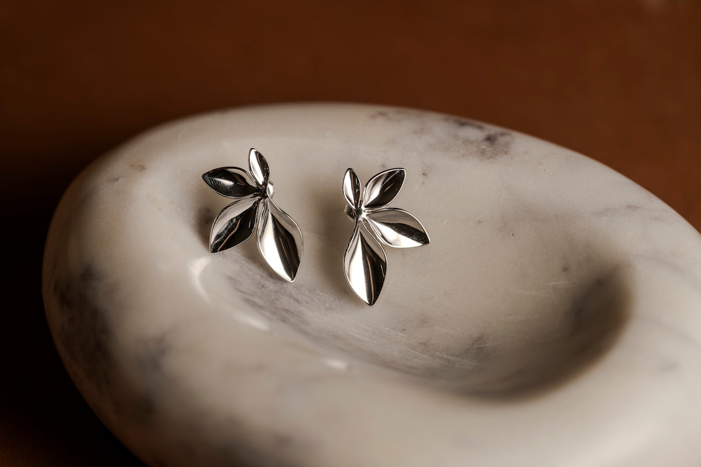 Leaf Silver Earrings