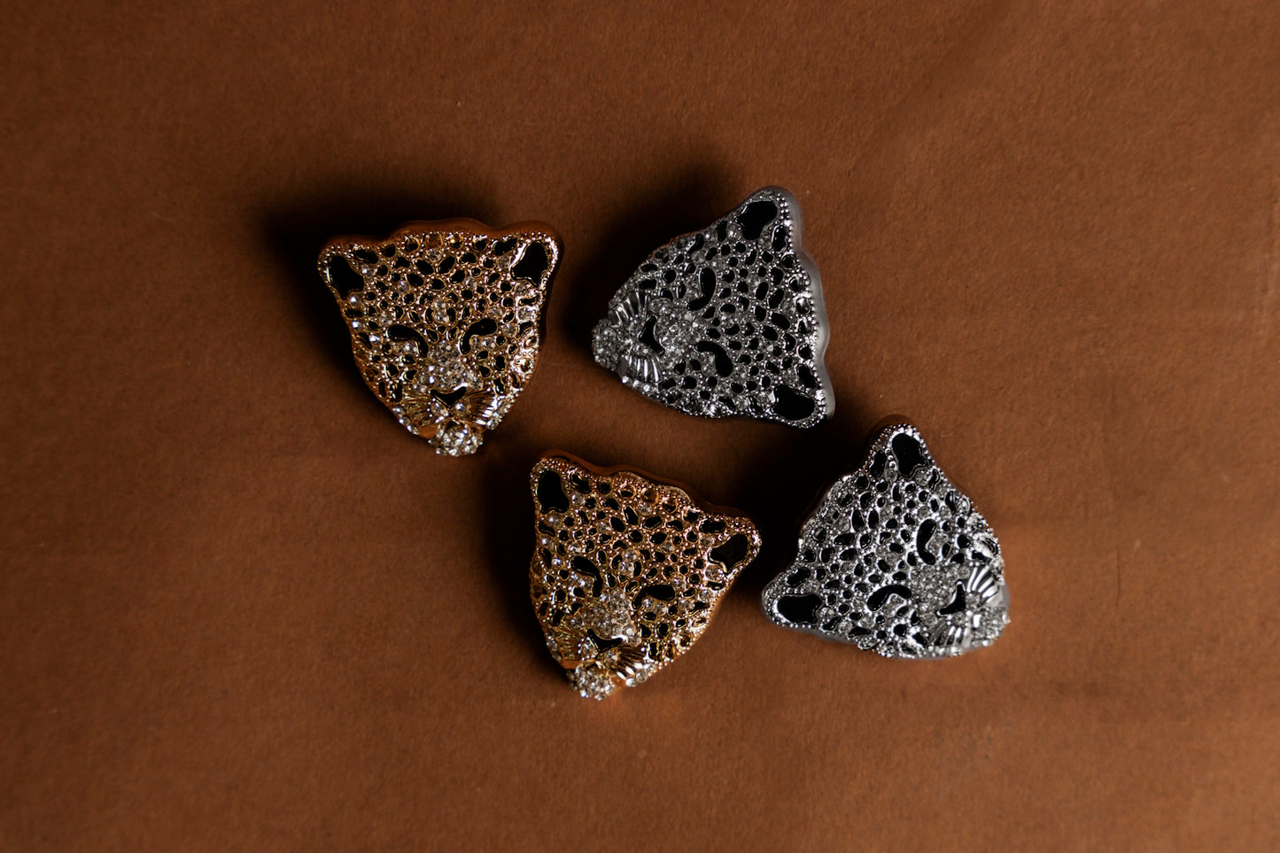 Leopard Silver Pin