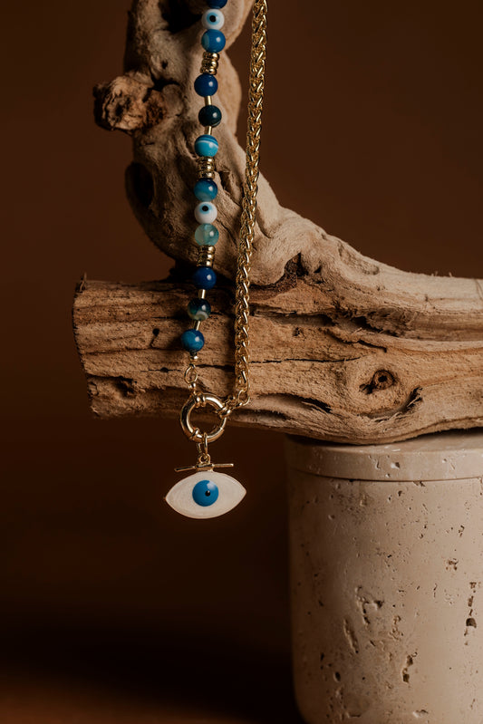 Stone & Pearl Pendant