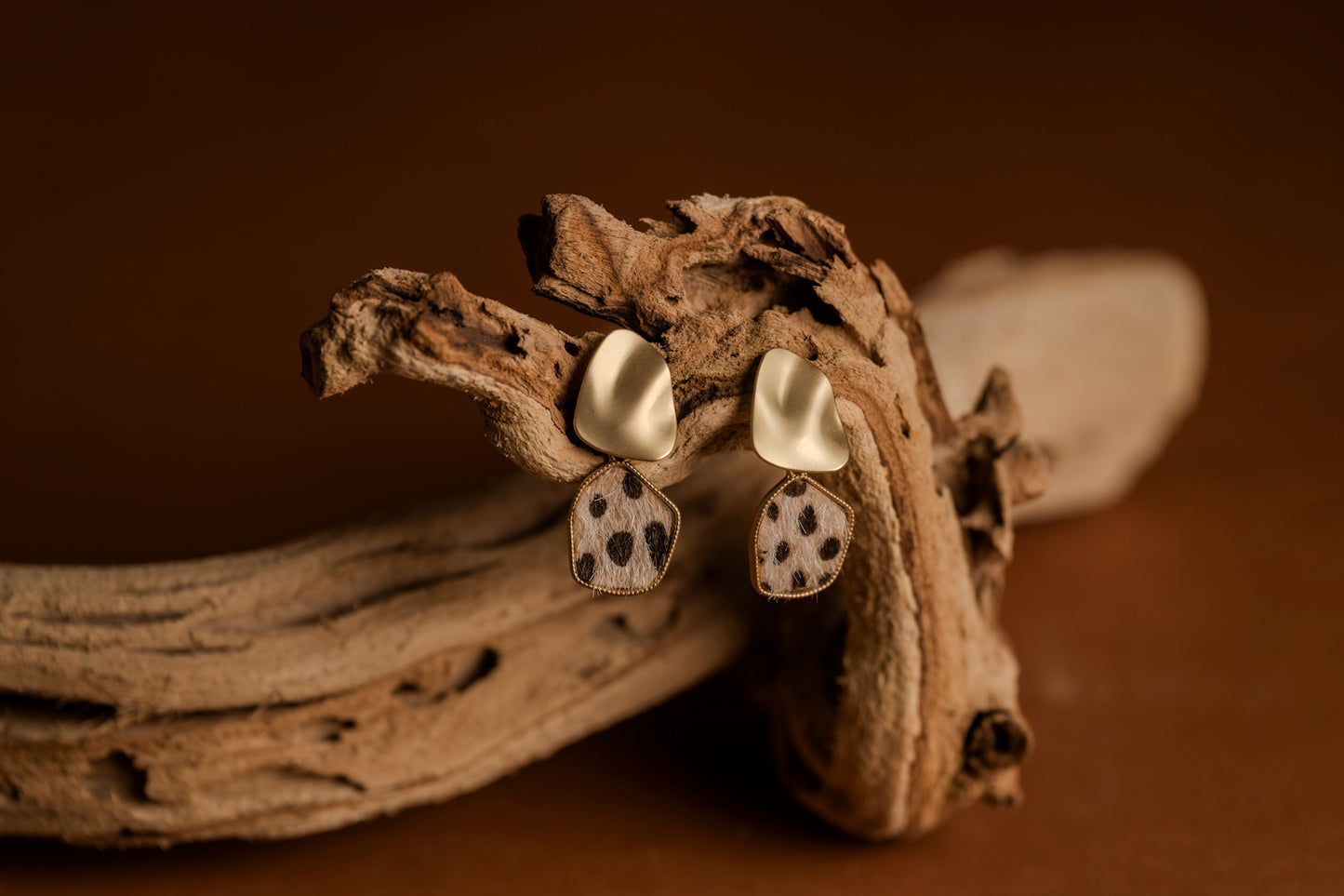 Leopard Gold Earrings